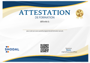 Certificat 3 sans signature avec QR code