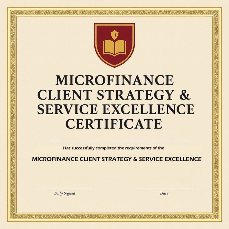 Microfinance Client Strategy & Service Excellence Certificate (MCSSEC)